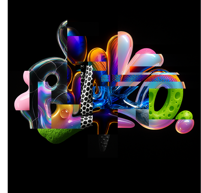 Biako AI-rendered 3D graffiti object